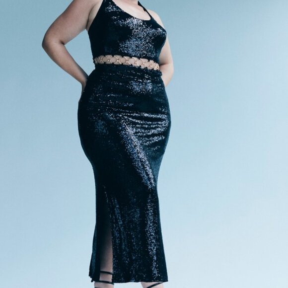 NWT!! Sz 16 | Sequin Dress With Hardware Detail - Picture 2 of 5